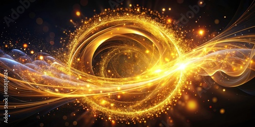 Dynamic Glow Energy Element Animation Loop on Black Background for Low Light Photography, Motion Graphics, Visual Effects, Abstract Art, and Creative Design Projects