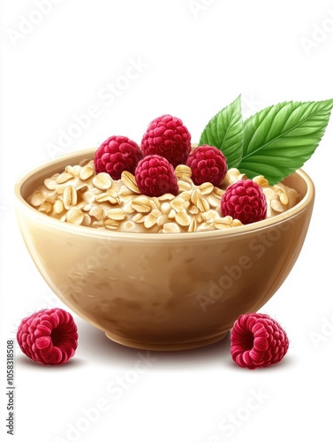 Oatmeal with Raspberries