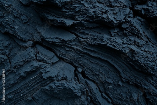 Dark Layered Rock Texture with Natural Striations.generative AI 