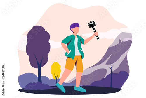 Weekend Activity Flat Design Illustration