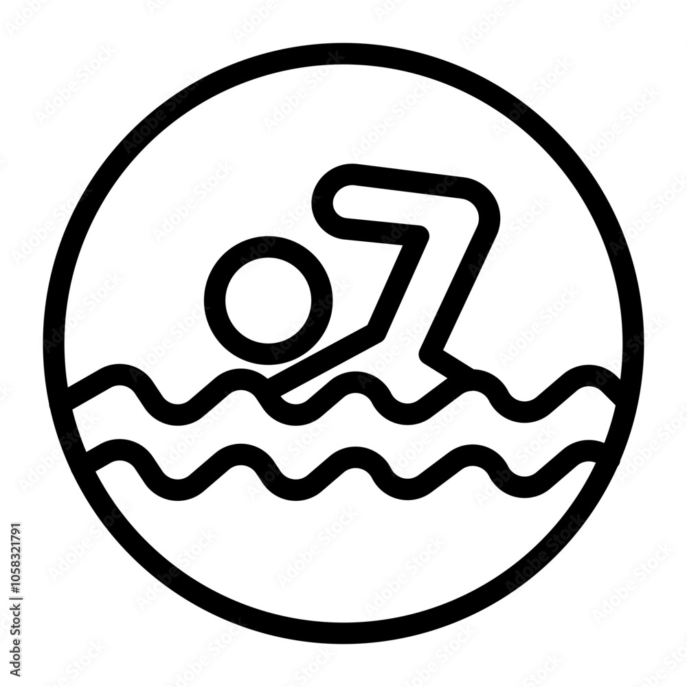 swimming area icon