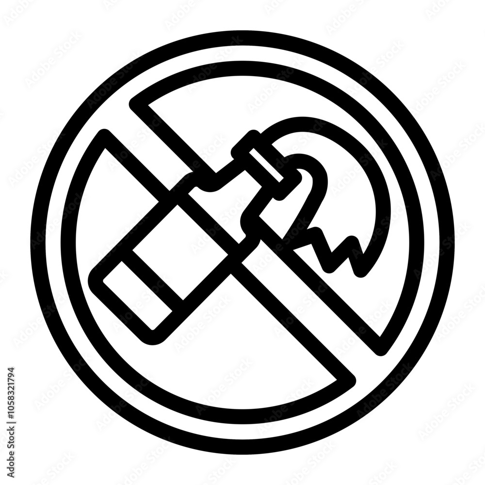 the area is prohibited from using explosives icon the area is prohibited from using explosives icon