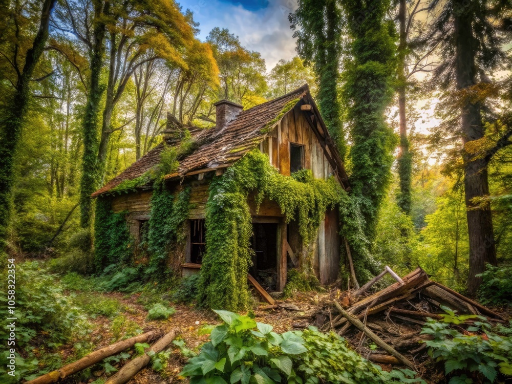 Minimalist Photography of a Destroyed House in the Woods - Abandoned, Nature, Decay, Ruins, Serenity, Lost Places, Forest, Wilderness, Minimalist Photography of a Destroyed House in the Woods - Abandoned, Nature, Decay, Ruins, Serenity, Lost Places, Forest, Wilderness,