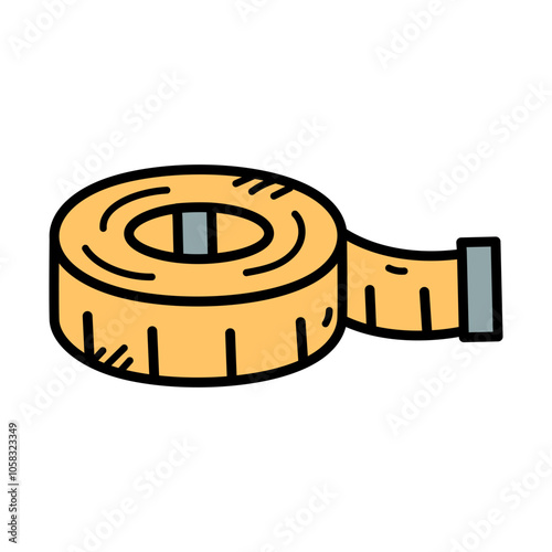 Measuring Tape Doodle Illustration