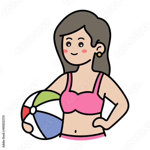 Swim Shorts Doodle Illustration