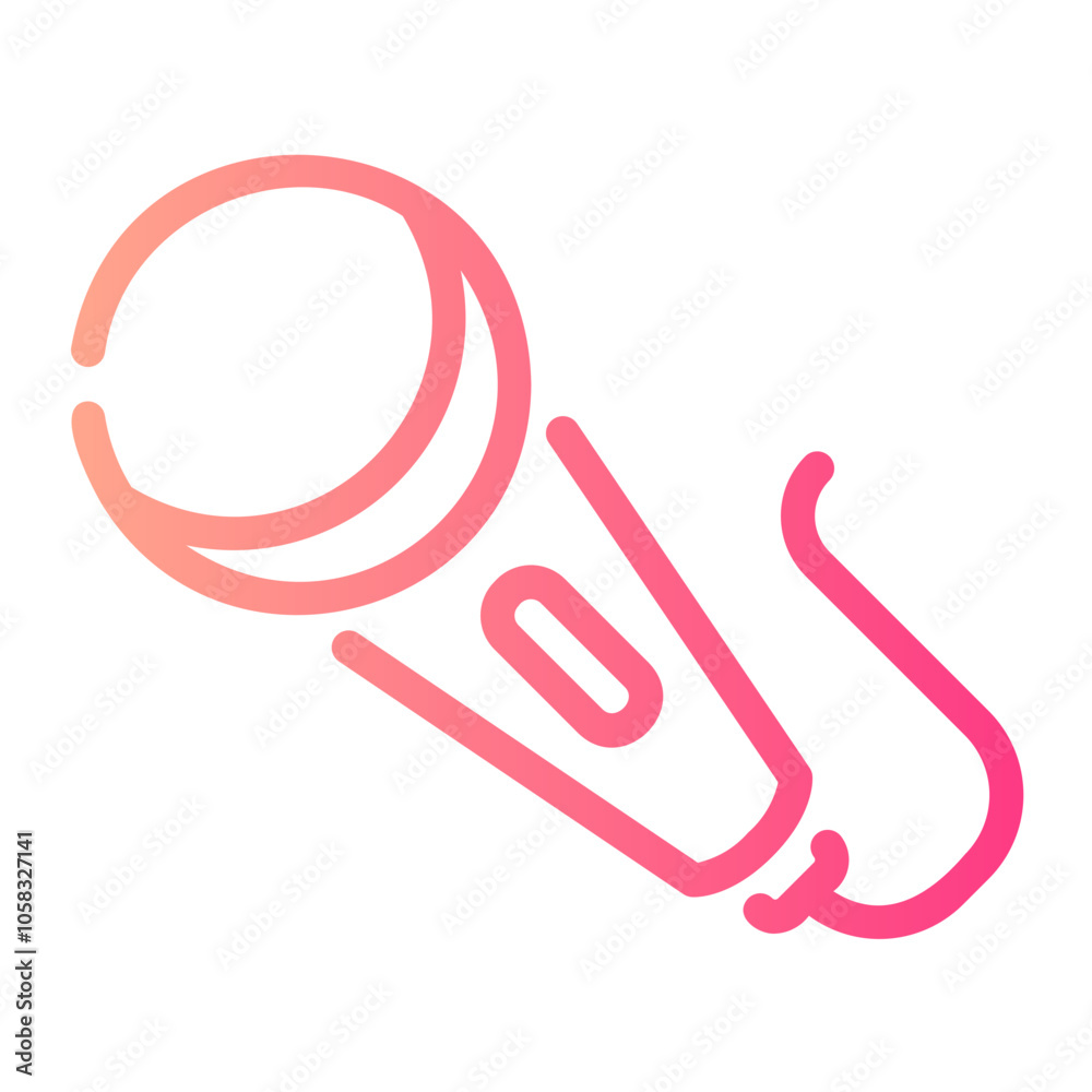 microphone Line Gradient Icon microphone Line Gradient Icon