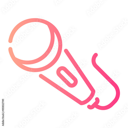 microphone Line Gradient Icon