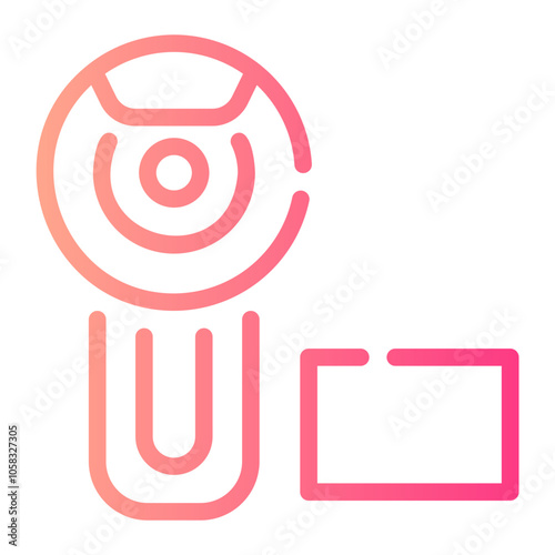camcorder Line Gradient Icon