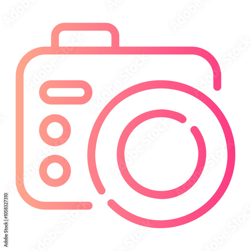 camera Line Gradient Icon