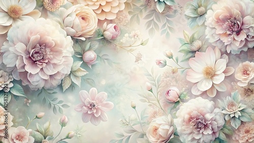 Wallpaper Mural Delicate petal floral wallpaper with soft pastel colors and intricate details, petal, floral wallpaper, floral pattern, delicate Torontodigital.ca