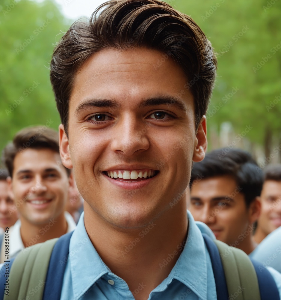 portrait of a student school university smiling