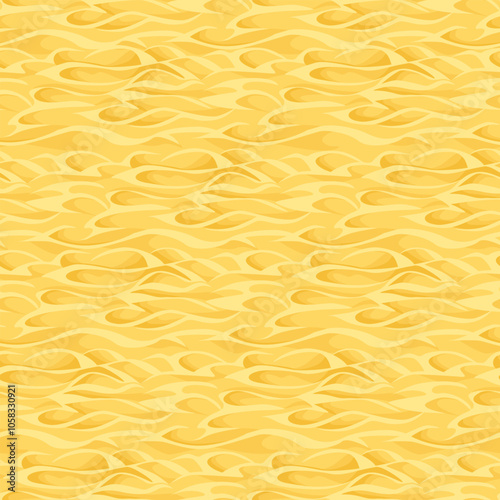 Yellow sand seamless pattern. Dune background. Vector cartoon flat illustration.