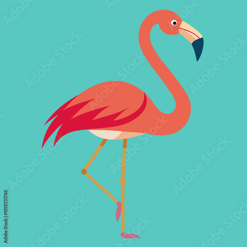 illustration of a flamingo