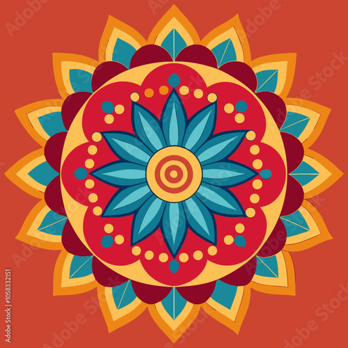 Flower Mandala, Pattern Circle Creative Luxury Ornamental Mandala design 