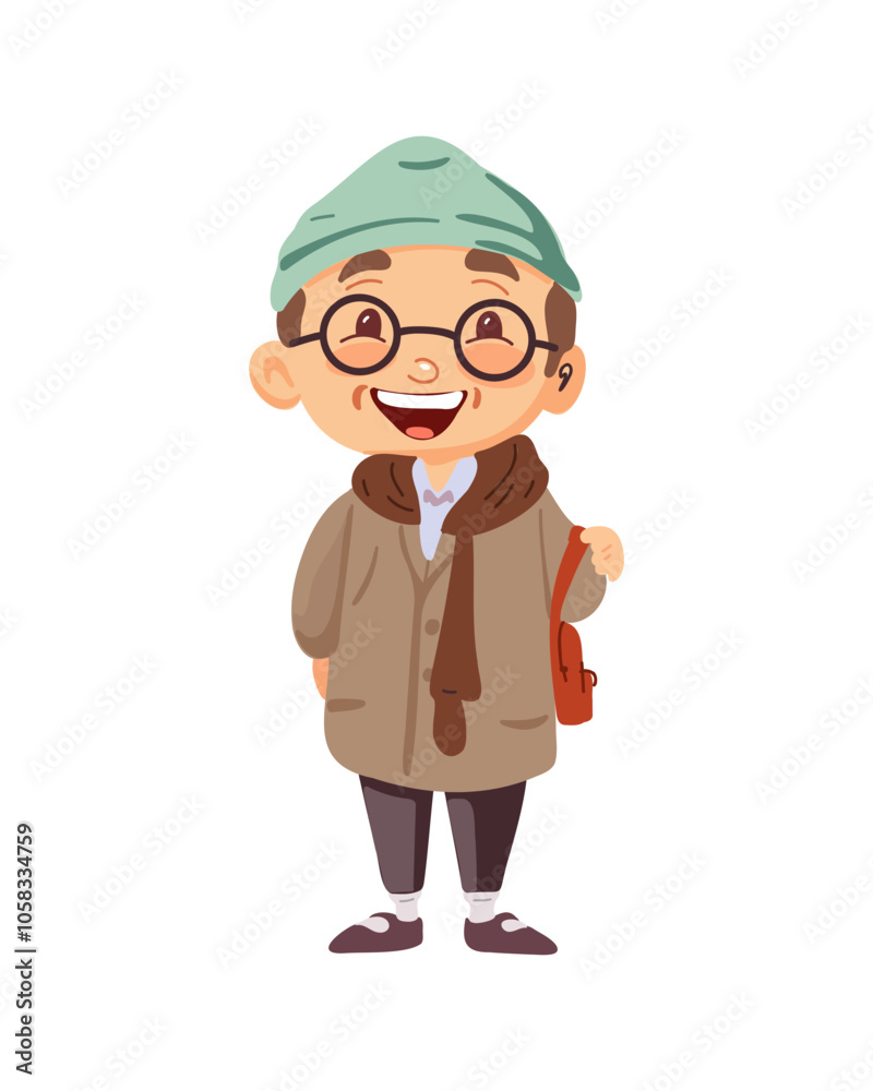 Happy elderly gentleman with a bright smile, showing positive energy and warmth Happy elderly gentleman with a bright smile, showing positive energy and warmth