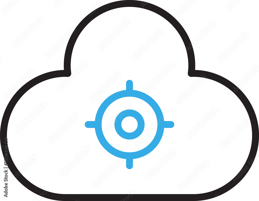Cloud and Focus Line Icon
Cloud and Focus Line Icon