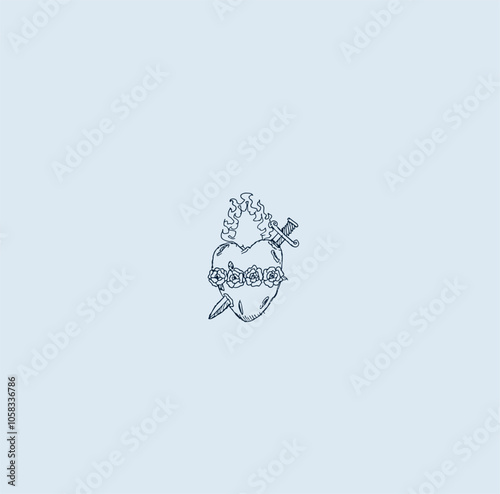 THESE HIGH QUALITY SACRED HEART JESUS VECTOR FOR USING VARIOUS TYPES OF DESIGN WORKS LIKE T-SHIRT, LOGO, TATTOO AND HOME WALL DESIGN
