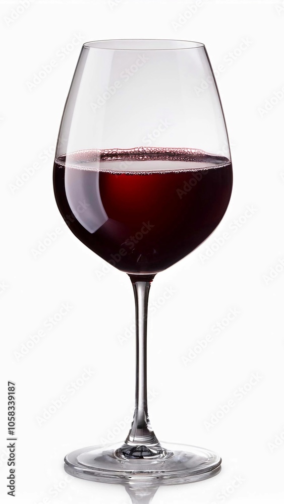 Glass of Malbec wine, isolated on white background. Red wine isolated on white background Glass of Malbec wine, isolated on white background. Red wine isolated on white background
