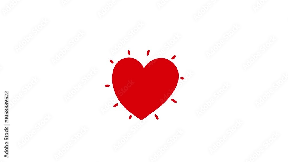 heart animation . heart icon . Beautiful Heart Glittering. Looped 3d animation. Red and Pink Hearts symbol . 