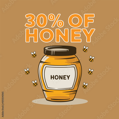 illustration of a jar of honey
