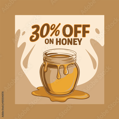 honey social media post design