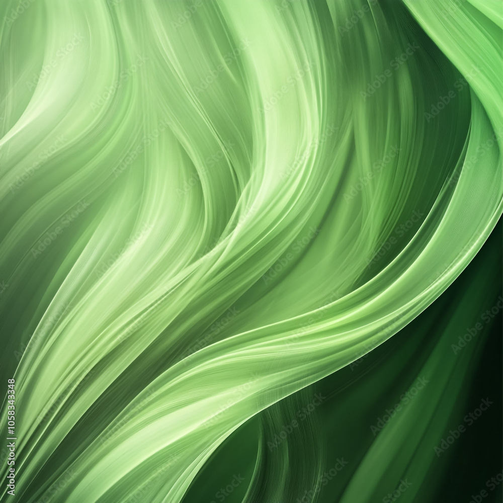 Abstract Green Light and Particle Effect Background Abstract Green Light and Particle Effect Background