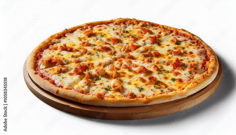 Italian pizza with golden cheese and toppings on transparent background, ideal for food designs and restaurant branding. Italian pizza with golden cheese and toppings on transparent background, ideal for food designs and restaurant branding.