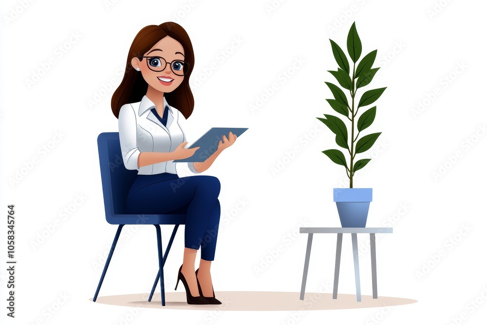 a 2D cartoon illustration of a teacher giving a science lesson on plants nature and biology white background a 2D cartoon illustration of a teacher giving a science lesson on plants nature and biology white background