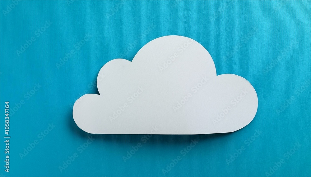 top view flat Paper Cut Craft of cloud top view flat Paper Cut Craft of cloud