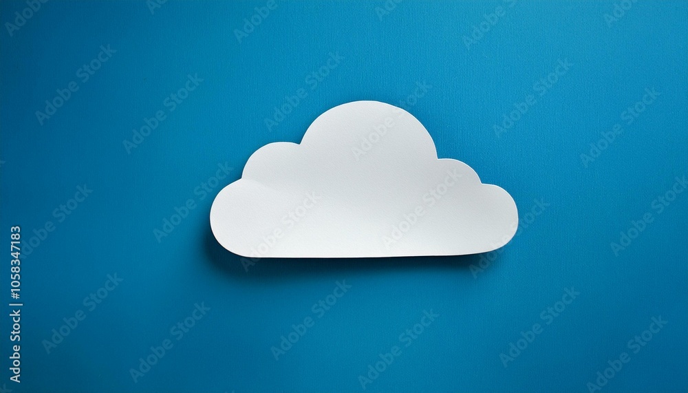 top view flat Paper Cut Craft of cloud top view flat Paper Cut Craft of cloud
