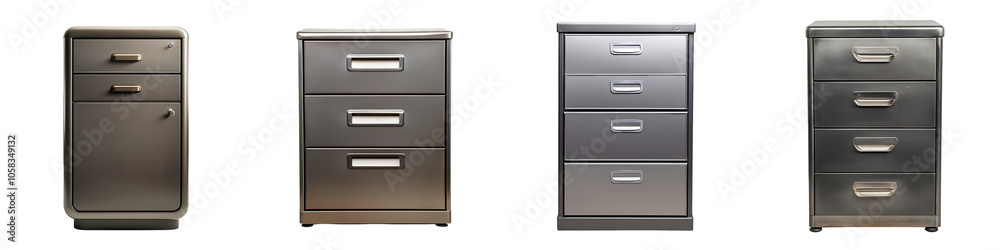Gray steel multi drawer storage cabinet in a minimalist contemporary office interior Organized and efficient workplace equipment for professional and corporate environments Gray steel multi drawer storage cabinet in a minimalist contemporary office interior Organized and efficient workplace equipment for professional and corporate environments
