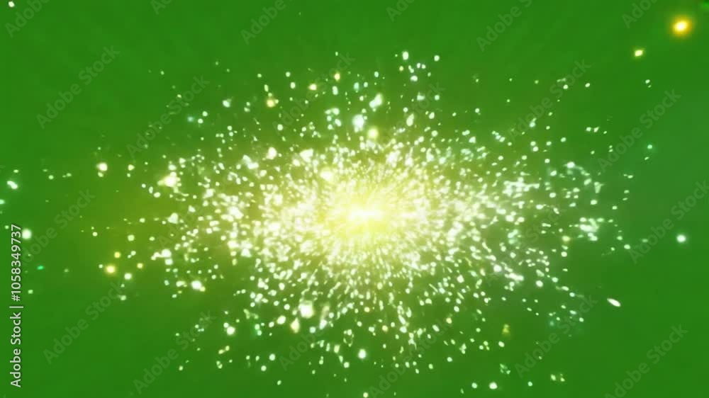 Glitter sparkle animated green screen