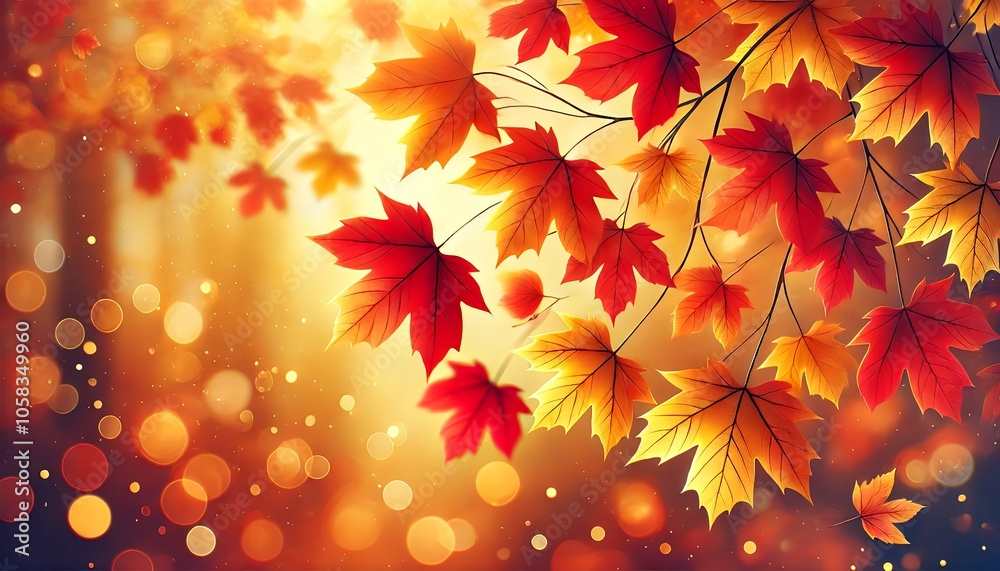 scene of autumn leaves floating gently through the air, with maple leaves in ultimate, artistic shades of deep red, rich crimson, maroon, scene of autumn leaves floating gently through the air, with maple leaves in ultimate, artistic shades of deep red, rich crimson, maroon,