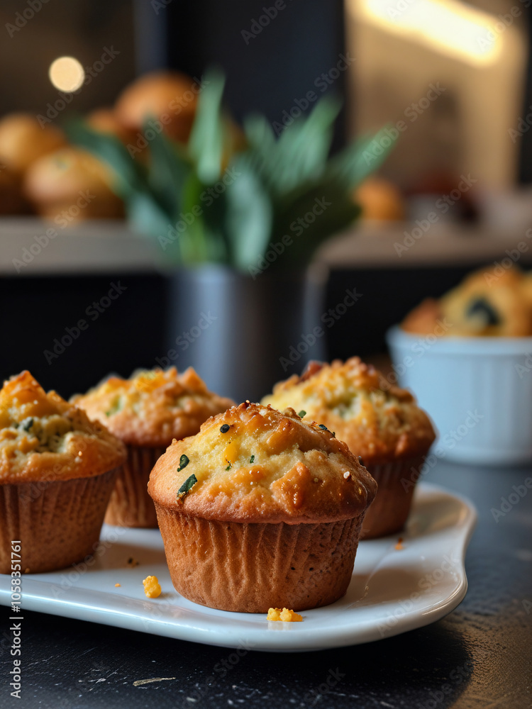 A muffin on a plain background. A muffin on a plain background.