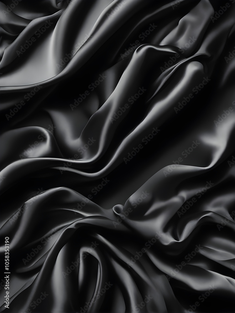 Fototapeta premium Black silk