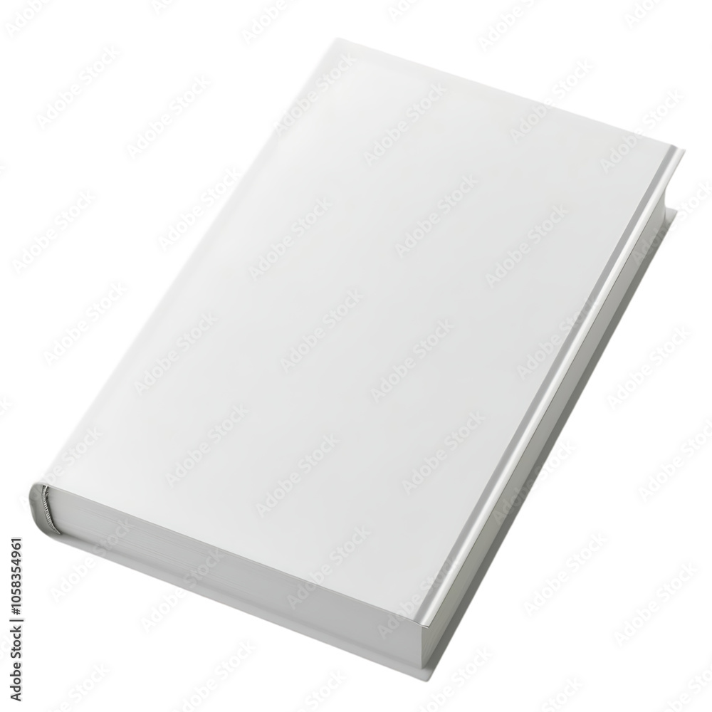 White blank book cover isolated on white background. White blank book cover isolated on white background.