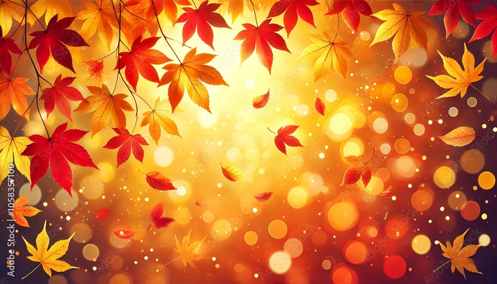 scene of autumn leaves floating gently through the air, with maple leaves in ultimate, artistic shades of deep red, rich crimson, maroon, scene of autumn leaves floating gently through the air, with maple leaves in ultimate, artistic shades of deep red, rich crimson, maroon,