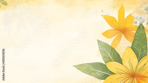Elegant Yellow Flower Background for Invitations and Greetings Plain Textured Background for Web Design and Copy