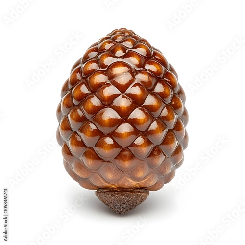 Macro Shot of a Perfect Acorn on White Background