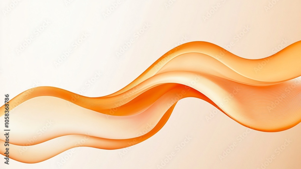 Fototapeta premium Futuristic Smooth Wallpaper with Wavy Liquid-Like Geometric Shapes in Dual Tones