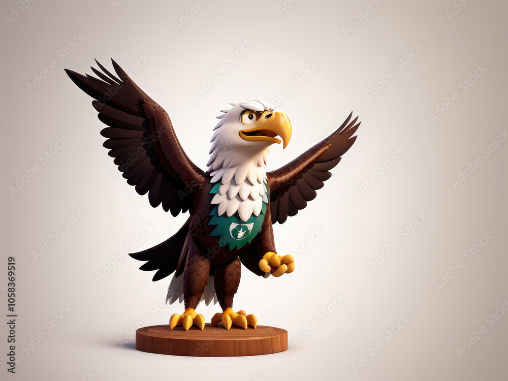 Obraz premium eagle with flag