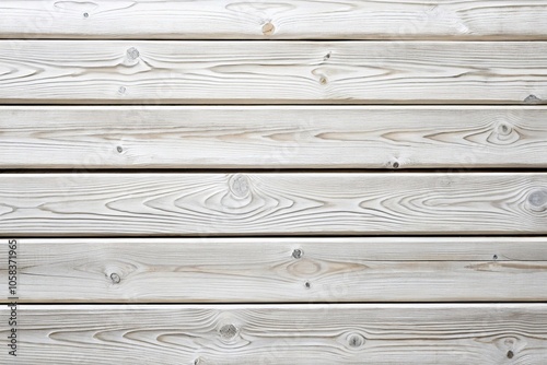 Forced perspective of white wooden slats texture creating panoramic view