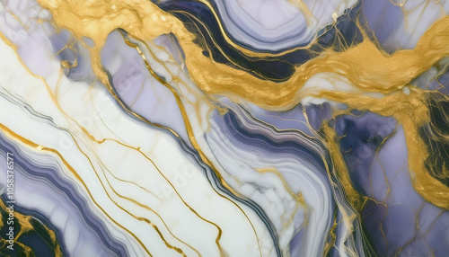 Lavender & Gold: A Marble Dream, luxurious and elegant. photo