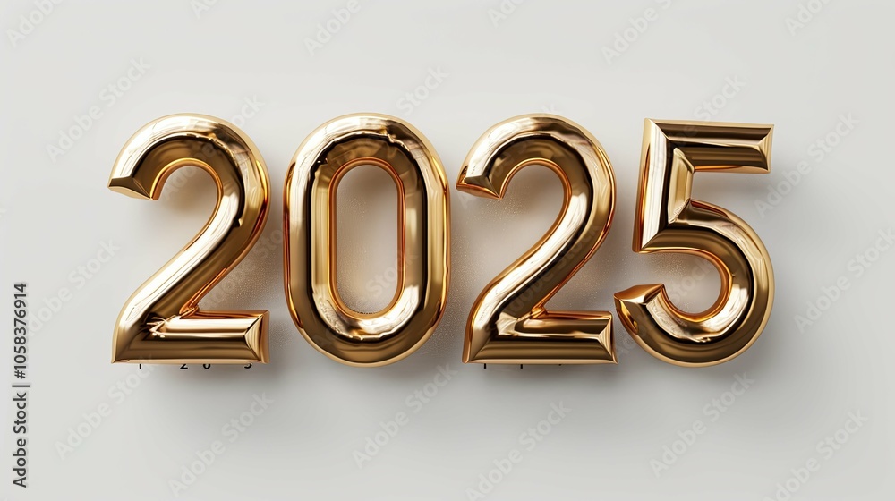 Shiny Golden Metallic Typography for the Year 2025, Isolated on a White Transparent Background to Enhance Visual Impact Shiny Golden Metallic Typography for the Year 2025, Isolated on a White Transparent Background to Enhance Visual Impact