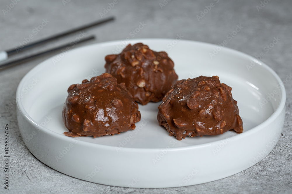 Mochi cakes are a sweet juicy Japanese dessert Mochi cakes are a sweet juicy Japanese dessert