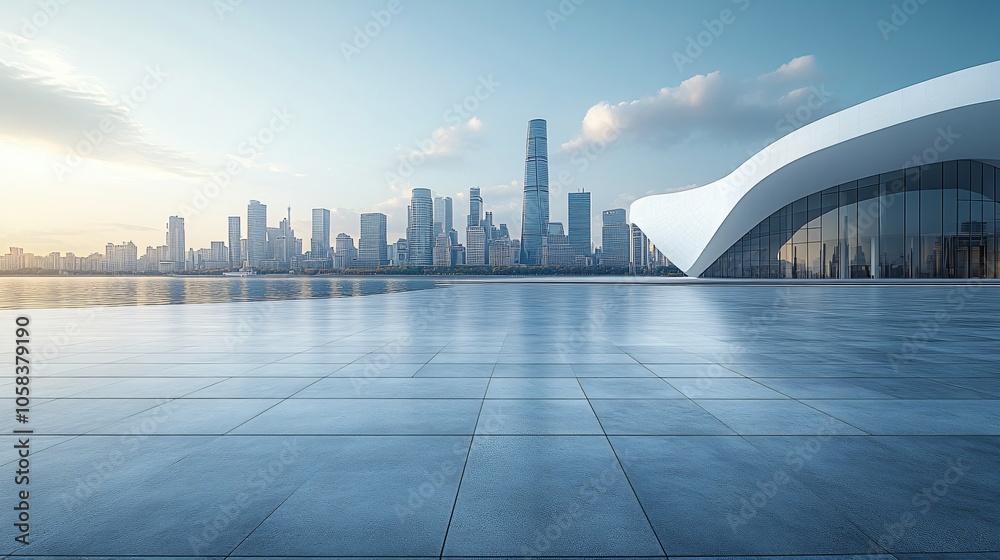 Fototapeta premium Opera House and Modern Architecture with City Skyline, Financial District, Urban Landscape, and Commercial Setting