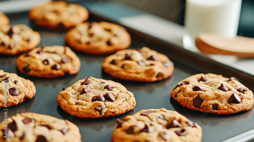 Rustic Kitchen Tray with Freshly Baked Cookies Rustic Kitchen Tray with Freshly Baked Cookies