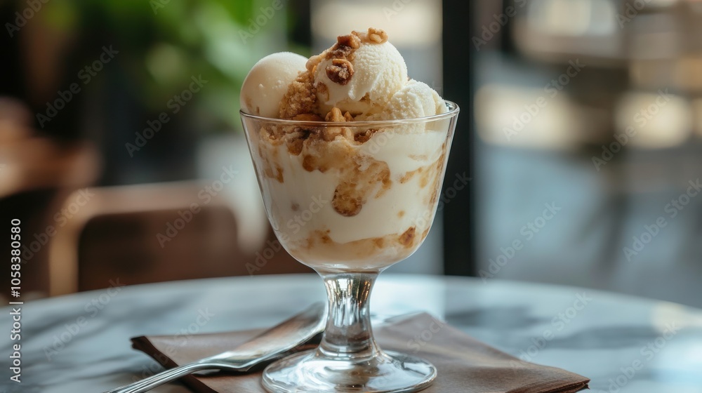 Vanilla Ice Cream Sundae with Toppings Vanilla Ice Cream Sundae with Toppings