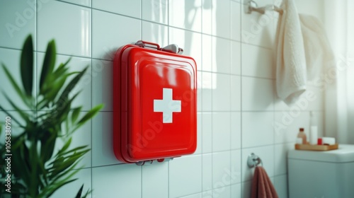 Wallpaper Mural First Aid Kit in Bathroom Torontodigital.ca