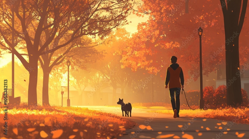 Fototapeta premium Autumnal Stroll